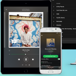 Spotify op een derde smartphones